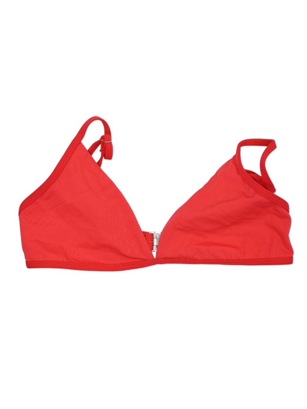 Adanola Contrast Triangle Bikini Top in Apple Red/Dark Red
